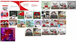 Painel de referências da marca Hiksemi com o mascote elefante