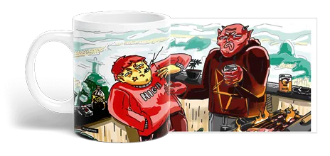 Arte High no Rio! planificada: chapado e diabo num terraço com o Cristo Redentor