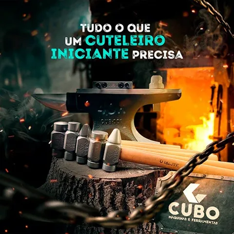 Post da Cubo “Tudo o que um cuteleiro iniciante precisa”: bigorna, martelos e punções
