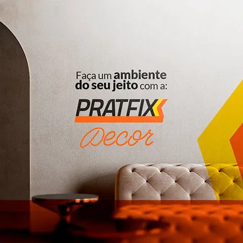 Post da Pratfix Decor “Faça um ambiente do seu jeito”: sofá capitonê e parede de cimento