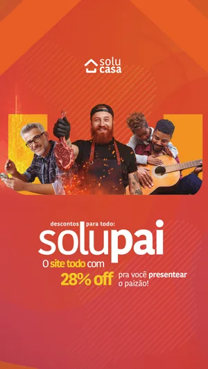 Story de Dia dos Pais da Solucasa “Solupai”: 28% off no site todo