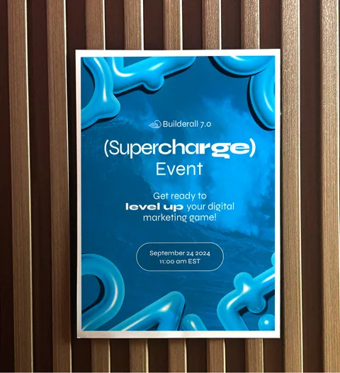 Pôster do Supercharge Event: “level up your digital marketing game”, 24 de setembro de 2024